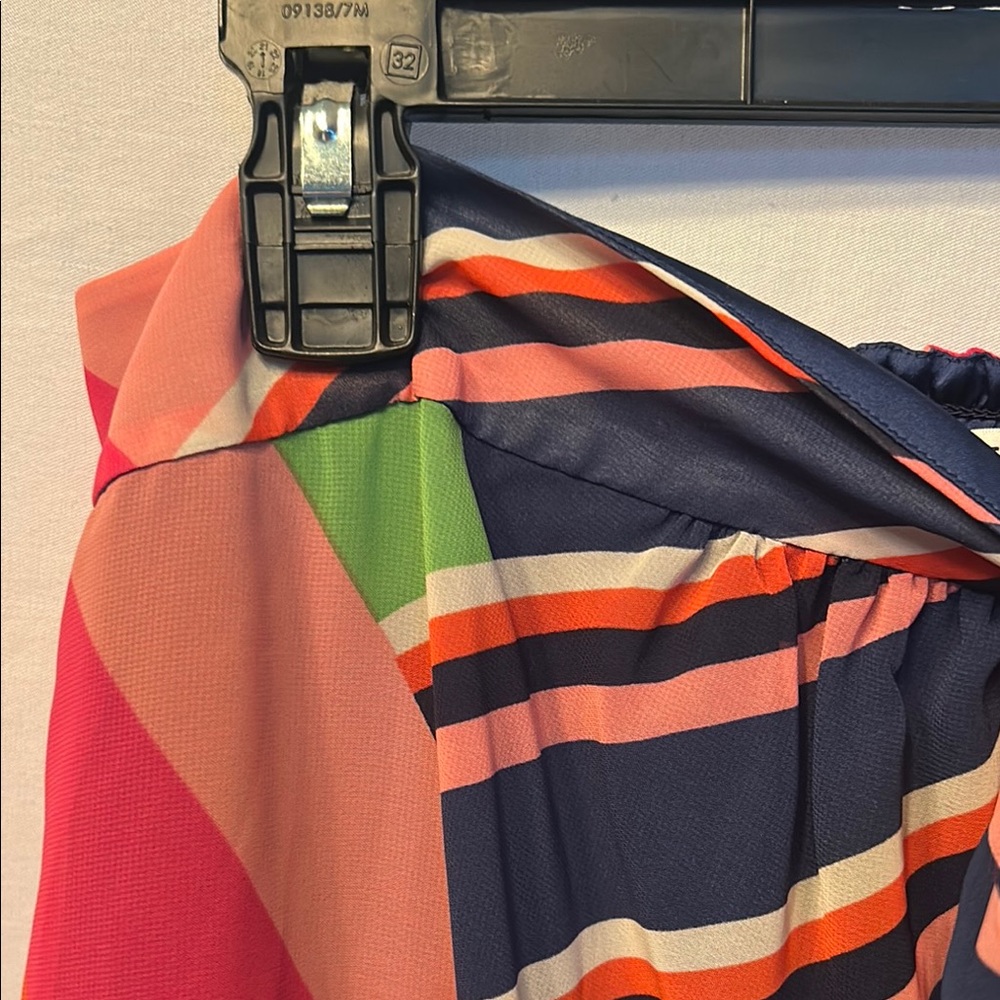 $278 Trina Turk Womens Blue Striped Halter Self-Tie Sleeveless Mini Dress Size L - Picture 11 of 13